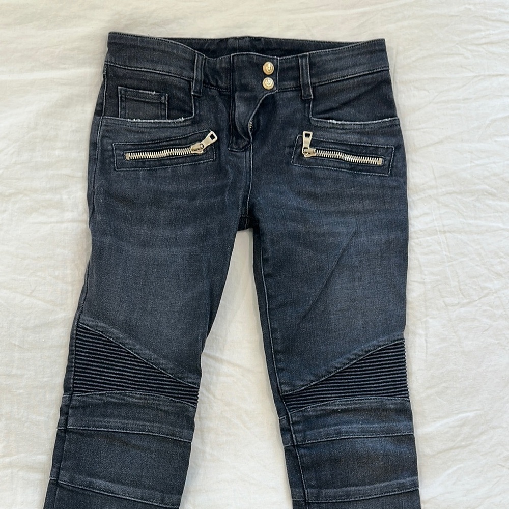 Women’s BalMain Denim Biker Pants